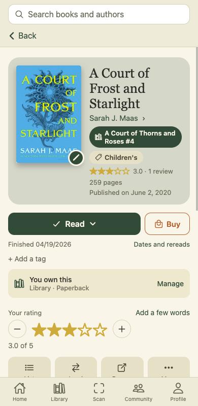 A book page with Lend, List and Borrow buttons